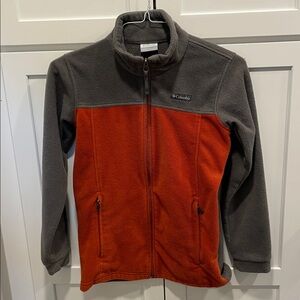 Columbia - Boys Fleece Jacket - Orange & Gray. Lots of wear left!